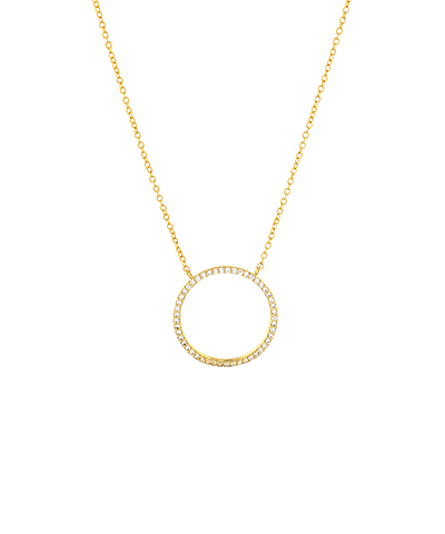 Paved CZ Circle Necklace