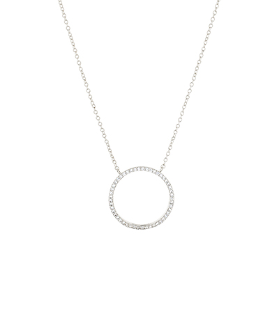 Paved CZ Circle Necklace