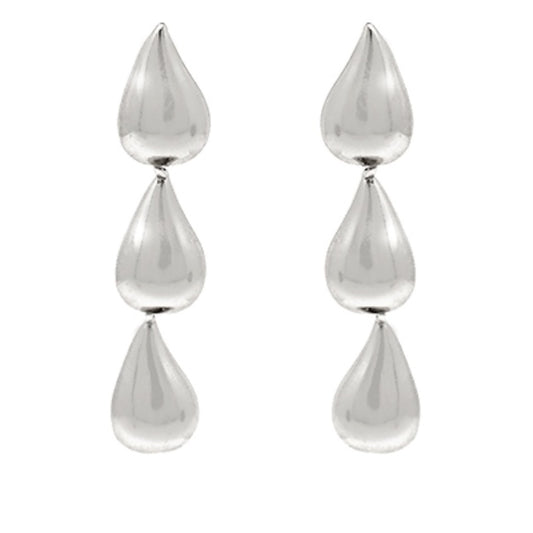 Linear Teardrop Trio Earrings