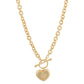 Brass Bold Heart Necklace