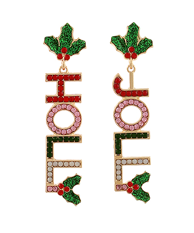 JOLLY" Holiday Drop Earrings