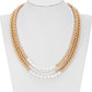 3 Layered CCB Ball Pearl Necklace Set