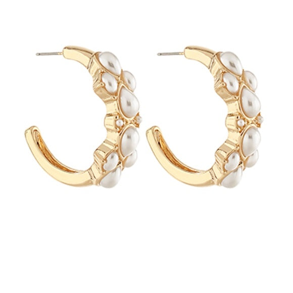 Pearl Decorated Hoops