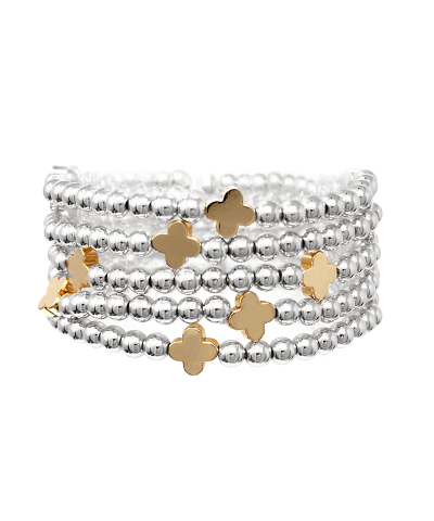 5 Row Clover CCB Ball Bracelet