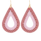 Wrapped Raffia Teardrop Earrings