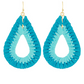 Wrapped Raffia Teardrop Earrings