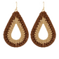 Wrapped Raffia Teardrop Earrings