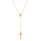 Cross Drop Y Shaped Necklace