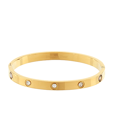 Pave Crystal Statment Bangle Bracelet