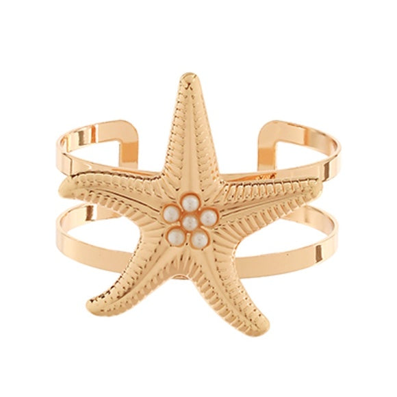 Starfish Pearl Cluster Cuff