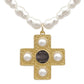 Cross & Pearl Statment Necklace Set