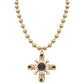 Baroque Cross & Ball Chain Necklace Set