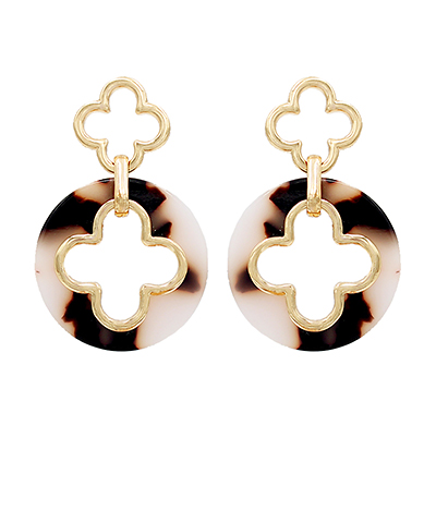 Clover Acetate 2 Drop Earrings