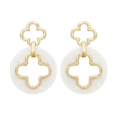 Clover Acetate 2 Drop Earrings