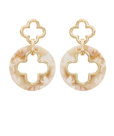 Clover Acetate 2 Drop Earrings