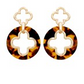 Clover Acetate 2 Drop Earrings