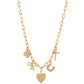 Bow & Heart Mulri Charm Necklace