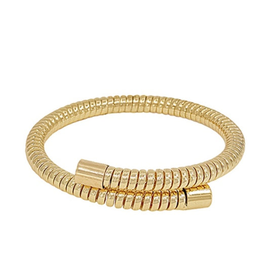 Snake Pattern Bold Metal Bracelet