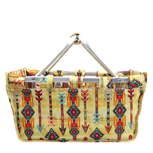 Canvas Tribal Arrow Market Basket