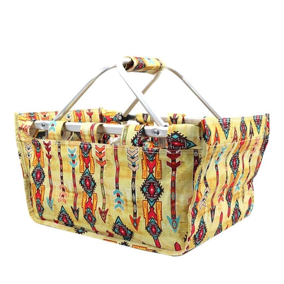 Canvas Tribal Arrow Market Basket