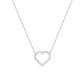 CZ Open Heart Pendant Necklace