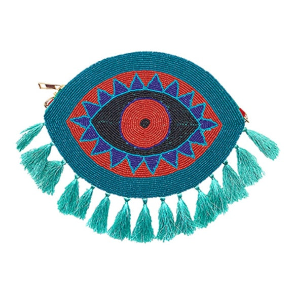 Clutch with Evil Eye Design