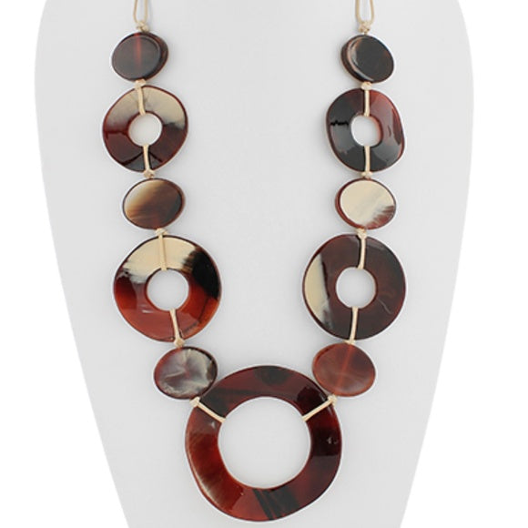 Acetate Round Statement Necklace