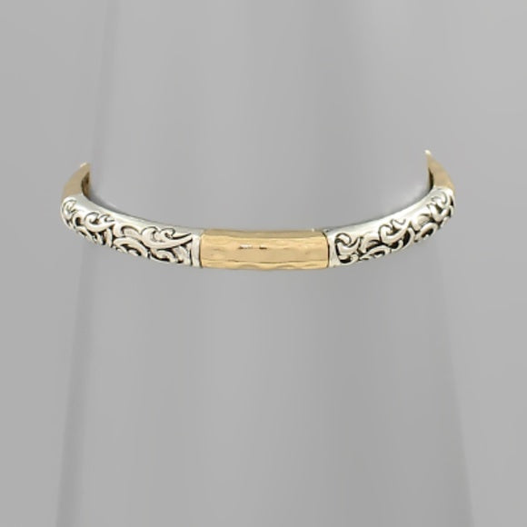 TT Embossed Antique Style Bracelet