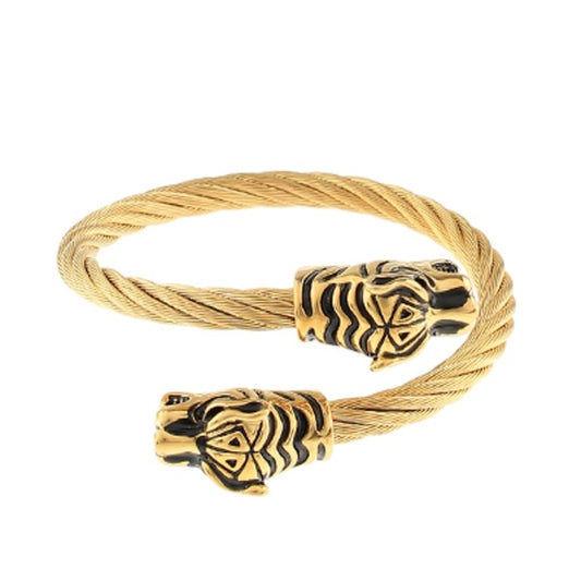 Panther & Rope Textured Bracelet