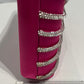 Knotted Rhinestone Line Satin Clutch