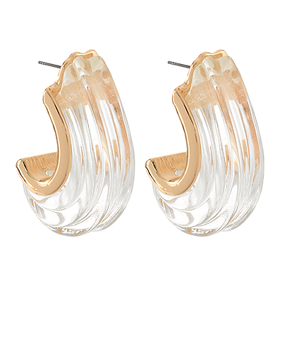Ribbed Chunky Ice Open Hoops