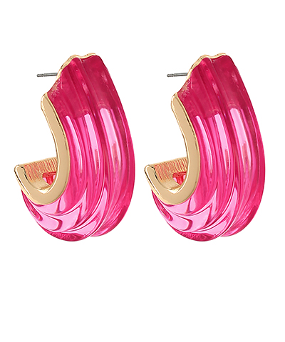 Ribbed Chunky Ice Open Hoops