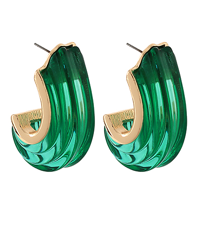 Ribbed Chunky Ice Open Hoops