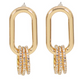 Pavé Triple Circle Link Earrings