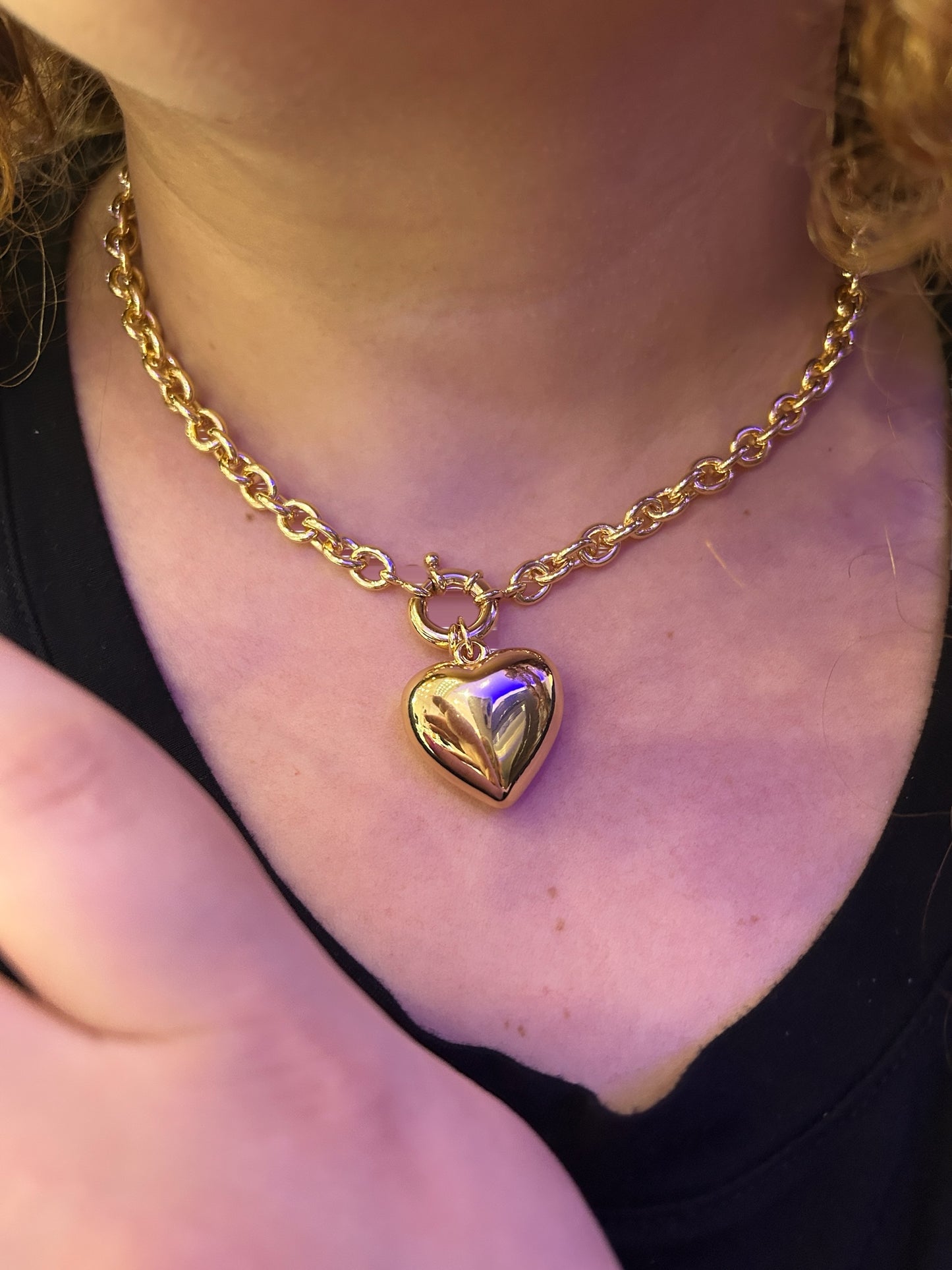 Puffy Heart Jewelry Set