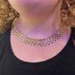 Watch Band Chain Choker Necklace & Horseshoe Accent Bracelet Set