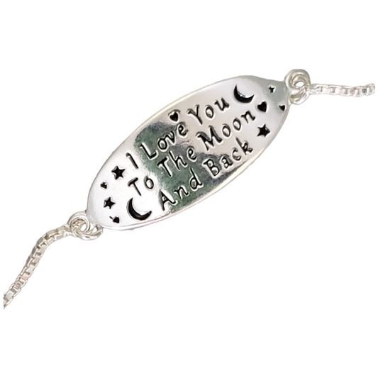 Pulsera Te Quiero Hasta La Luna Y De Vuelta Ovalada